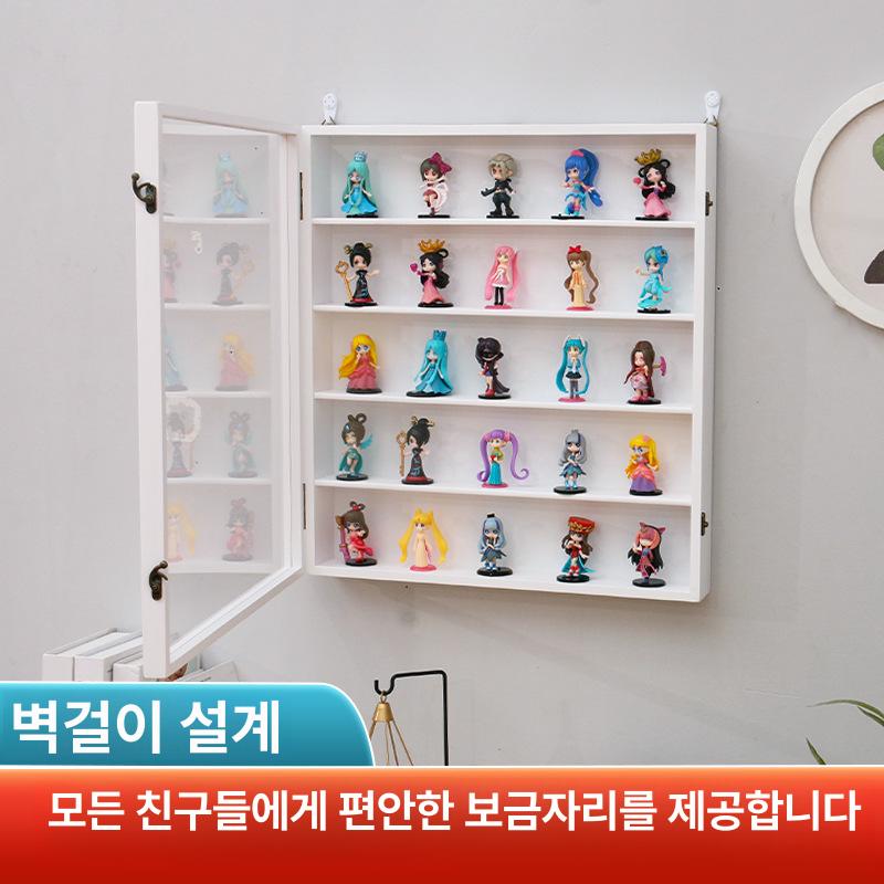 피규어장식장 피규어 진열장 정리대 우드 수납 전시장 보관함 3층 합문 - 상세 이미지 2