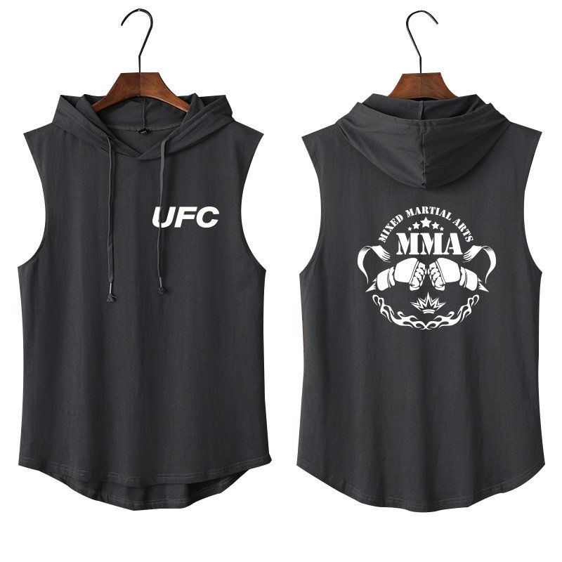 UFC 후드 민소매 MMA 킥복싱 무에타이 복싱 주짓수 나시 - 상세 이미지 4