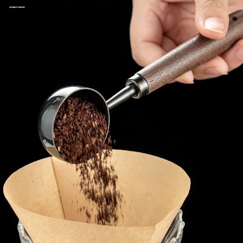 계량스푼 스쿱 원두 커피 우드 감성 숟가락 생두 스텐 짧은 손잡이 30ml 단품 약 10cm - 상세 이미지 5