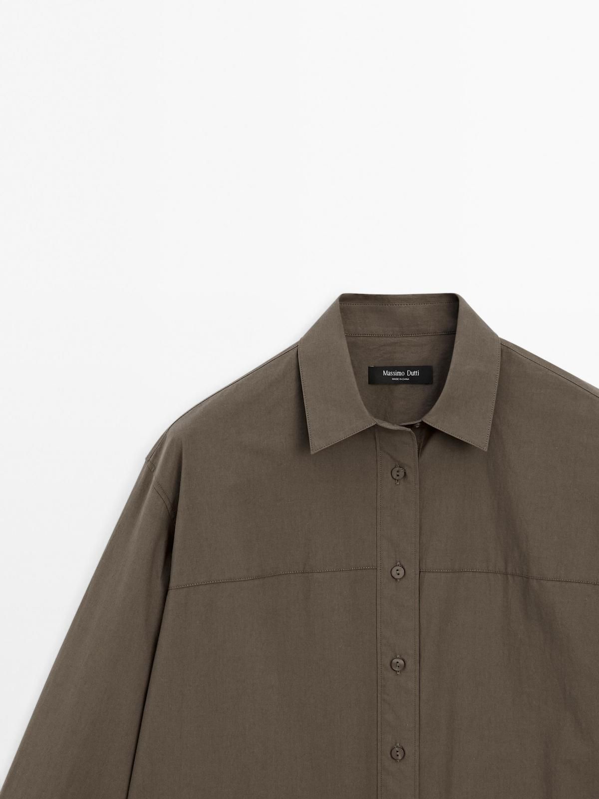 마시모두띠 미니멀 코튼 옥스포드카라 긴팔 셔츠 5114/914 DARK GREEN - 상세 이미지 4