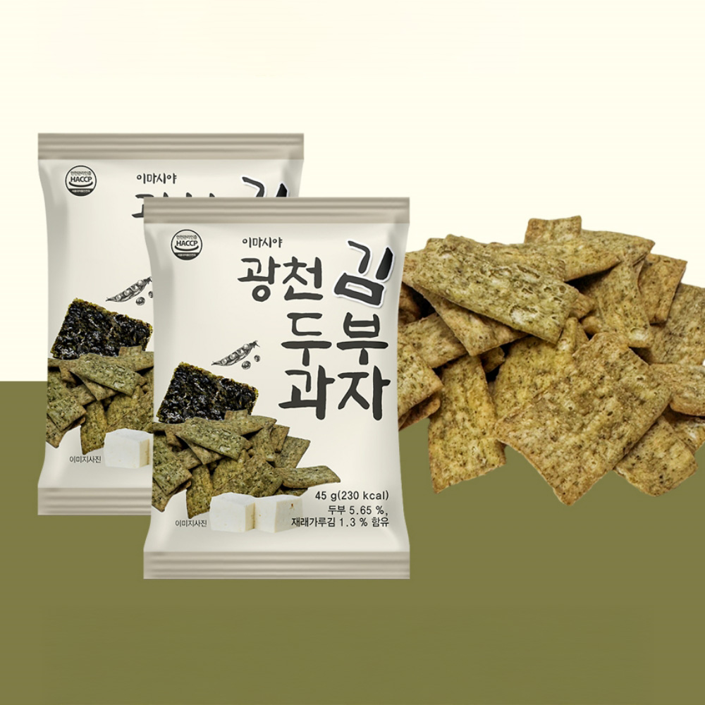 이마시야 광천김 두부과자 18봉지 김성식 쉐프 두부간식 스낵 뚜부칩 - 상세 이미지 2
