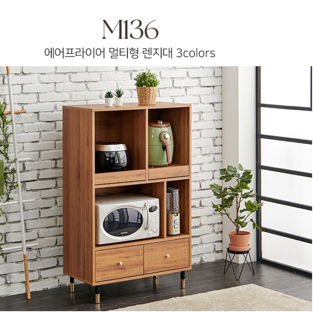 광파오븐장 키큰 낮은 렌지대 전기 밥솥 수납장 렌즈 다이 작은 렌지장 800 레인지 서랍장 - 상세 이미지 3