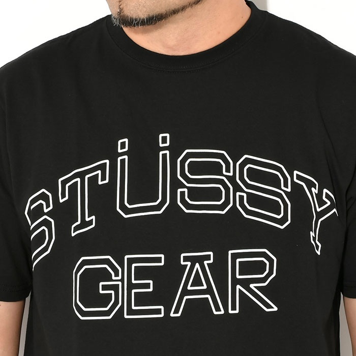 스투시 STUSSY 남성용 기어 로고 반팔 티셔츠 - 상세 이미지 4