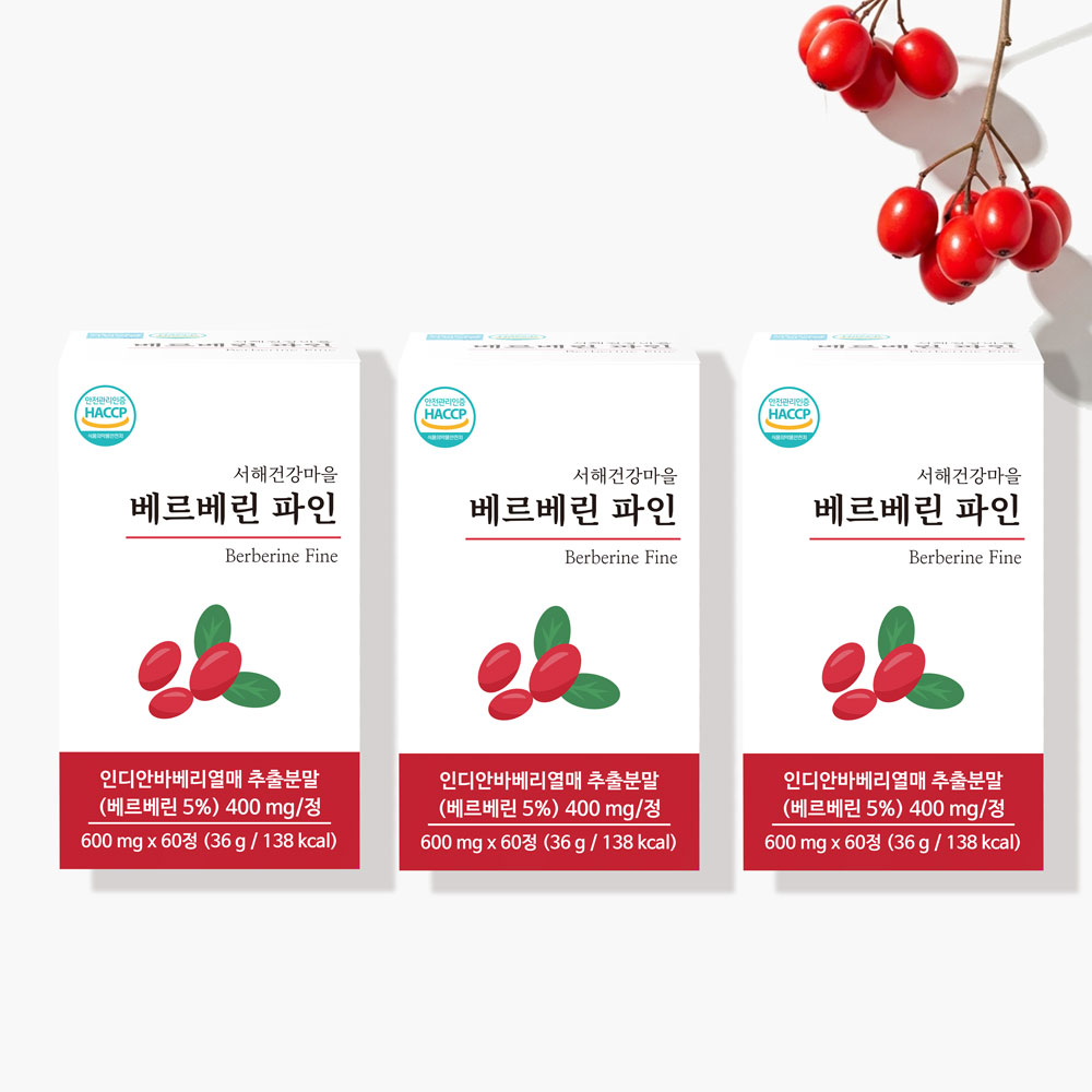 인도산 베르베린 파인 여주 바나바잎 추출물 600mg 3박스 - 상품 이미지