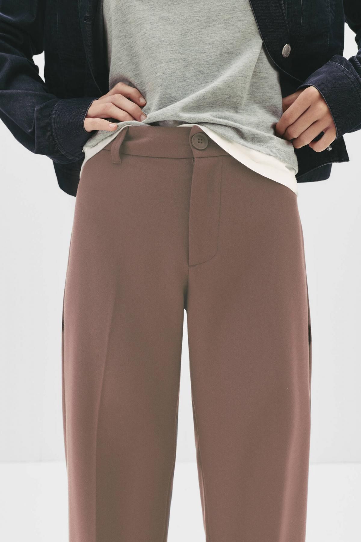 풀앤베어 하이웨이스트 테크니컬 스트레이트 팬츠 3680/349 DARK BROWN - 상세 이미지 4