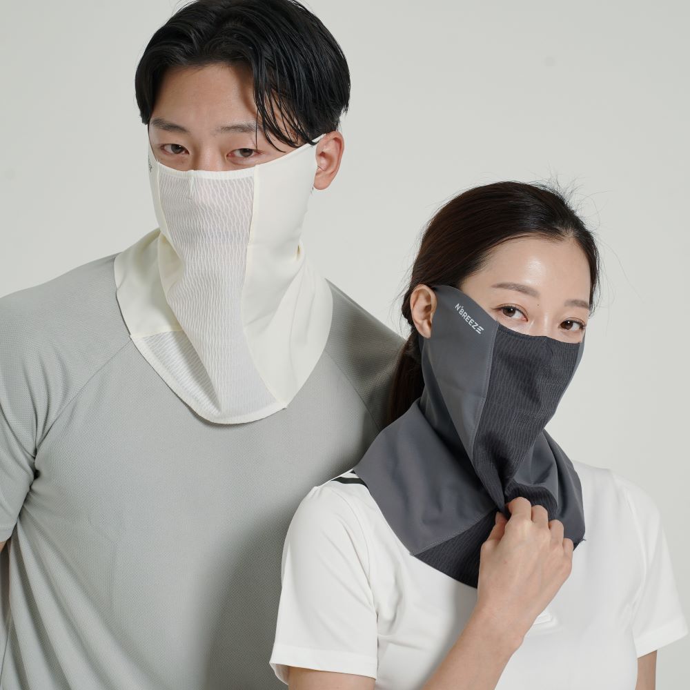엔브리즈 프리미엄 자외선차단마스크 골프마스크 러닝 자전거 스포츠 얼굴햇빛가리개 - 메인 이미지