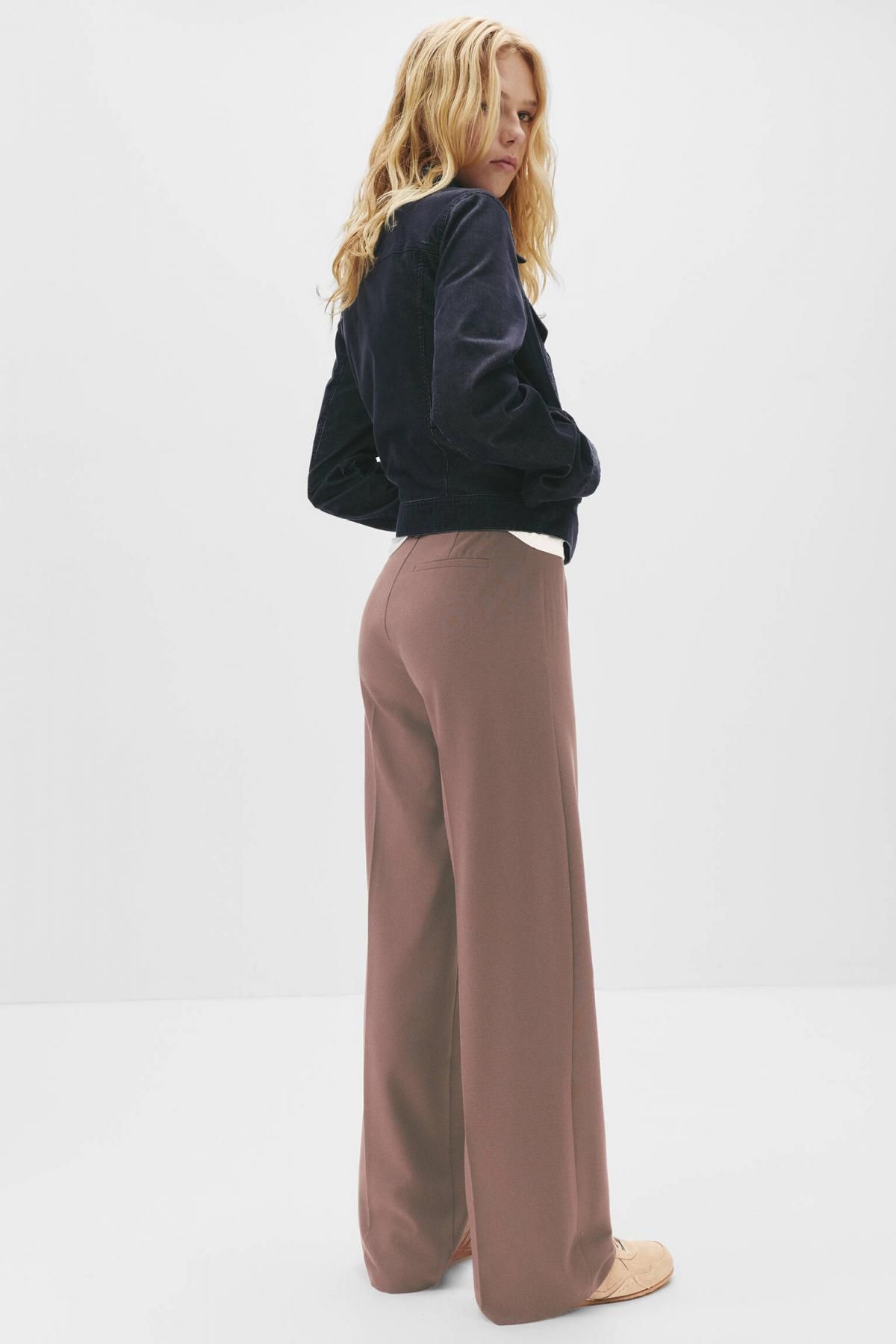 풀앤베어 하이웨이스트 테크니컬 스트레이트 팬츠 3680/349 DARK BROWN - 상세 이미지 3