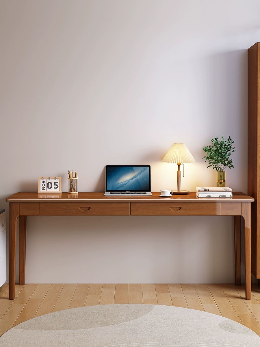 소형 엔틱책상 노트북 원목 아이방 탁상 데스크 LS321 단테이블 수입 고무나무 A 80x40x75cm - 상세 이미지 3
