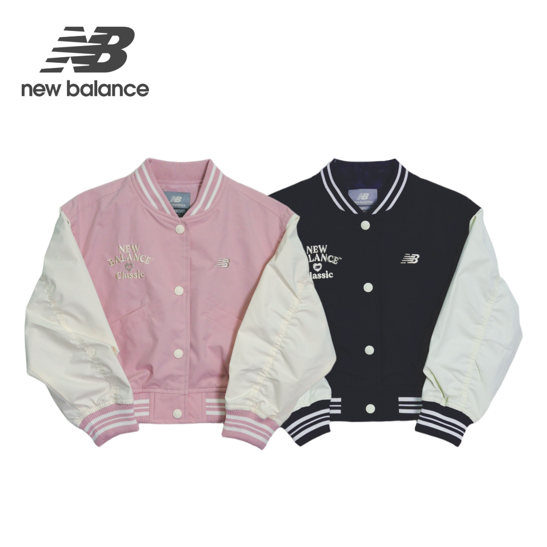 뉴발란스 키즈 여아 블루종 자켓 초등학생 아동 블랙 네이비