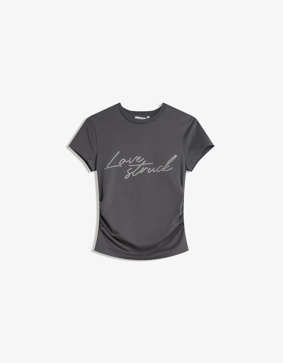 버쉬카 스터드 프린트 시크 반팔 티셔츠 7823/360 DARK GREY - 상세 이미지 2