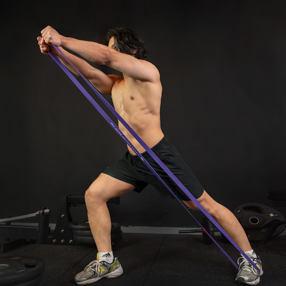 레토 풀업밴드 라텍스 고무 턱걸이 스트레칭 운동 헬스 튜빙밴드 4단계 LSW-P04 퍼플