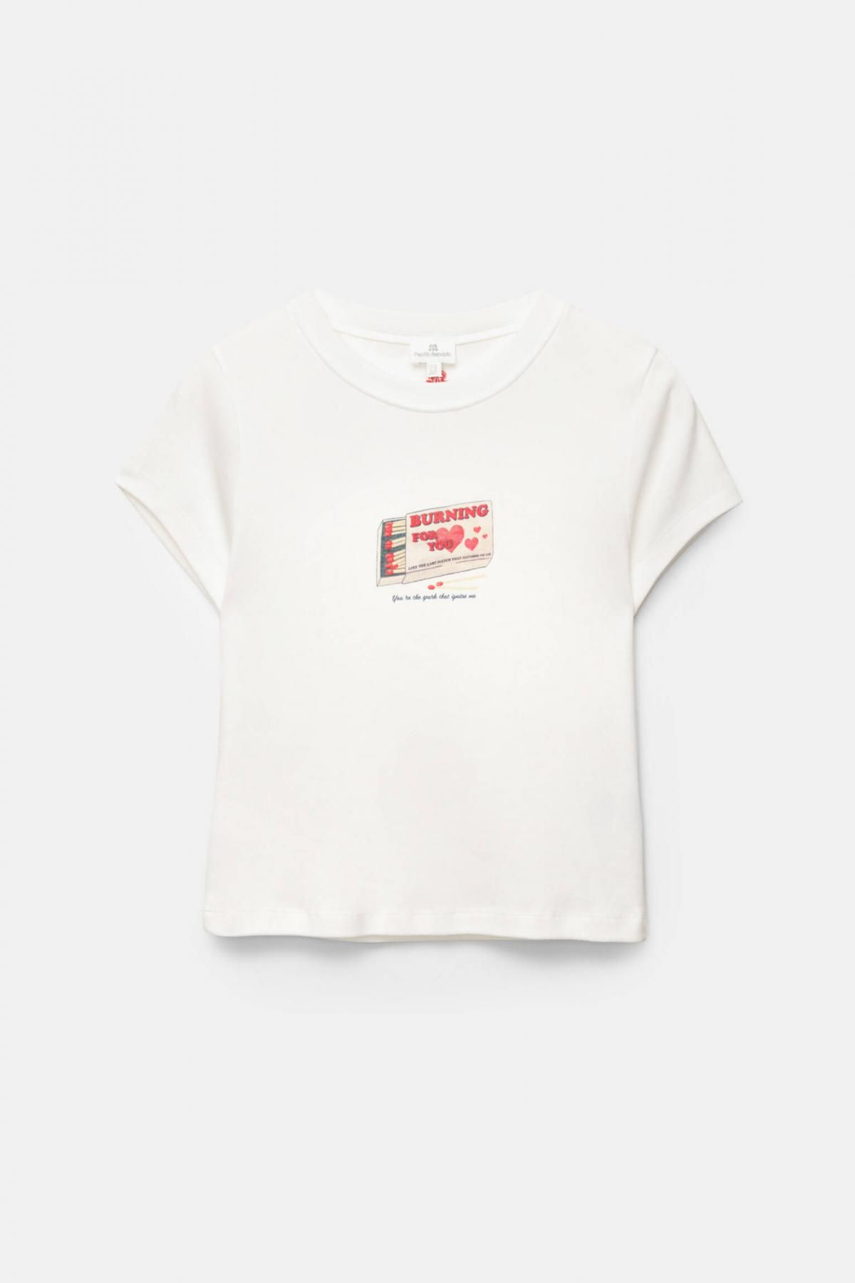 풀앤베어 그래픽 라운드넥 코튼 반팔 티셔츠 7151/352 OFF WHITE - 메인 이미지