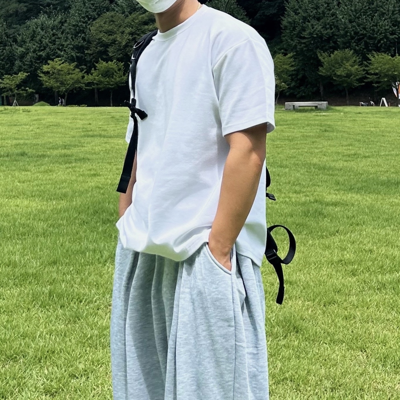 쿨티셔츠 흰색반팔티 무지반팔티셔츠면티흰색검정 - 상세 이미지 3