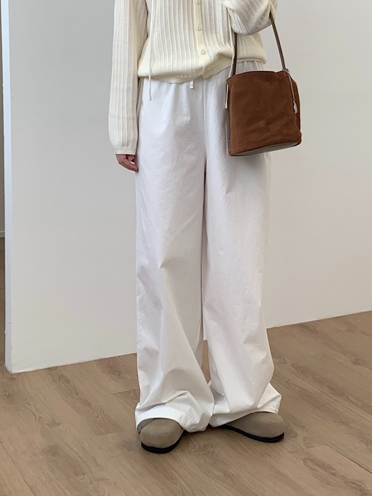 와이드 면 밴딩 조거 팬츠 55~77사이즈 원단탄탄 가을소재