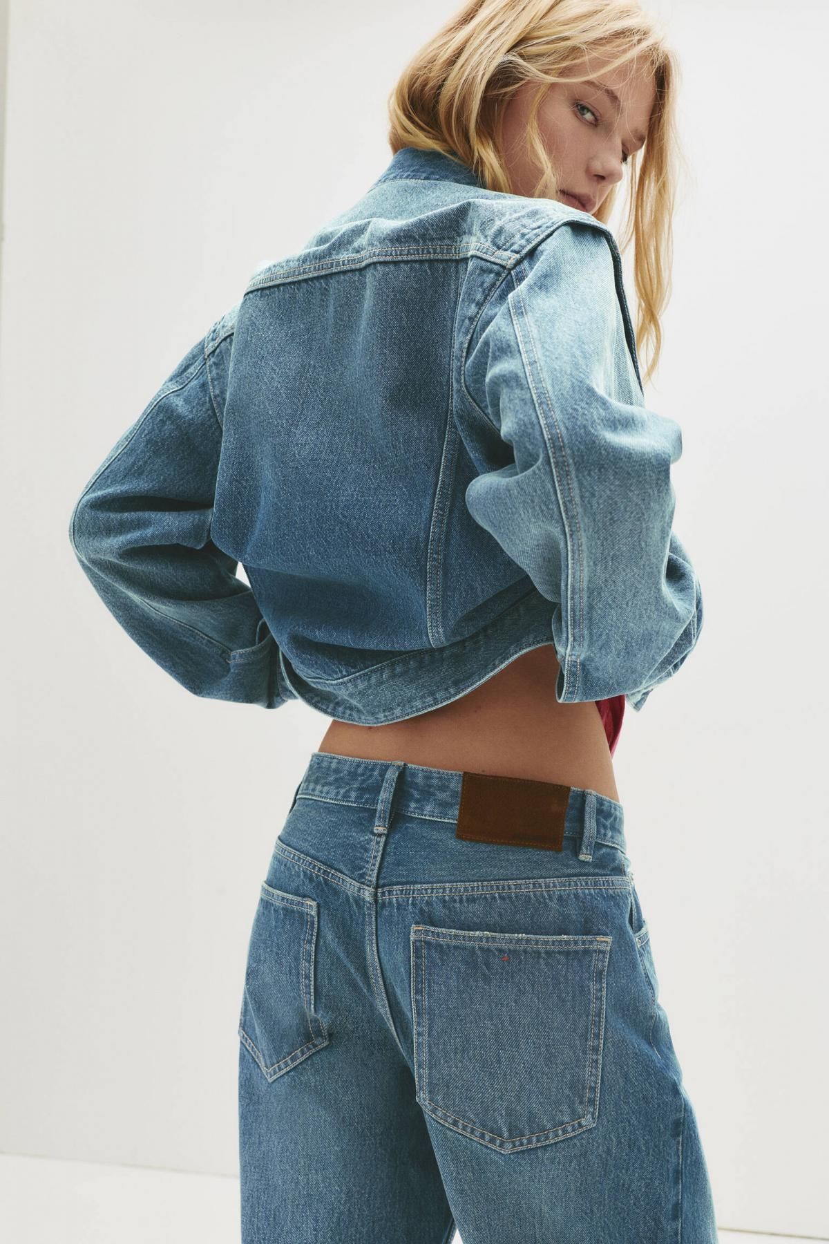 풀앤베어 셀비지 데님 스트레이트핏 청바지 7683/340 MEDIUM BLUE - 상세 이미지 3