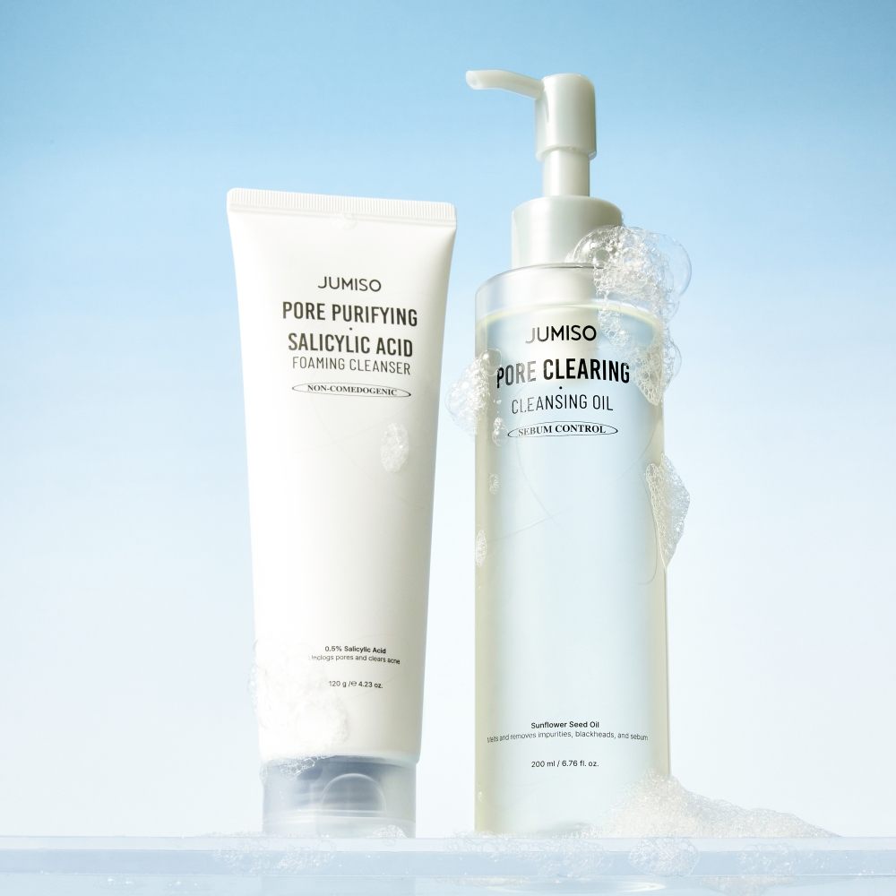 [클렌징세트/수분세럼 15ml 증정] 주미소 포어 클리어링 클렌징오일 200ml+클렌징폼 120g (+수분세럼 15ml 증정) - 상세 이미지 2