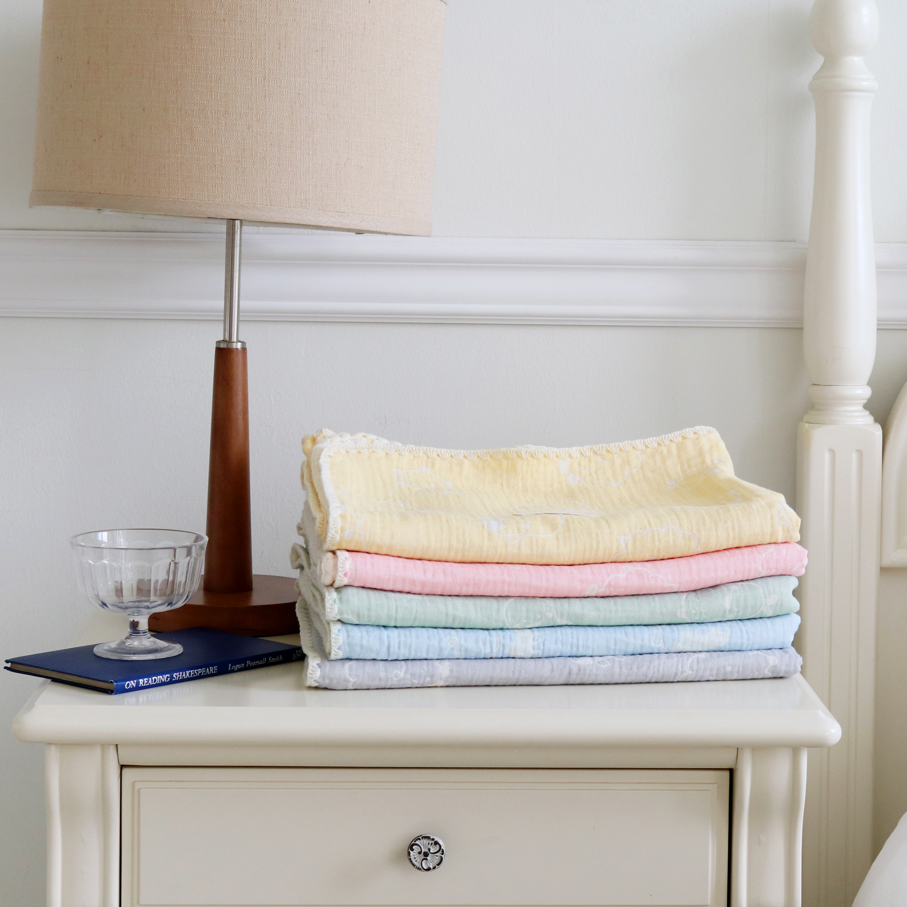 피넛버터젤리 캐릭터 모달 아기 거즈 블랭킷 애착이불 낮잠이불 유모차 유아 담요 M