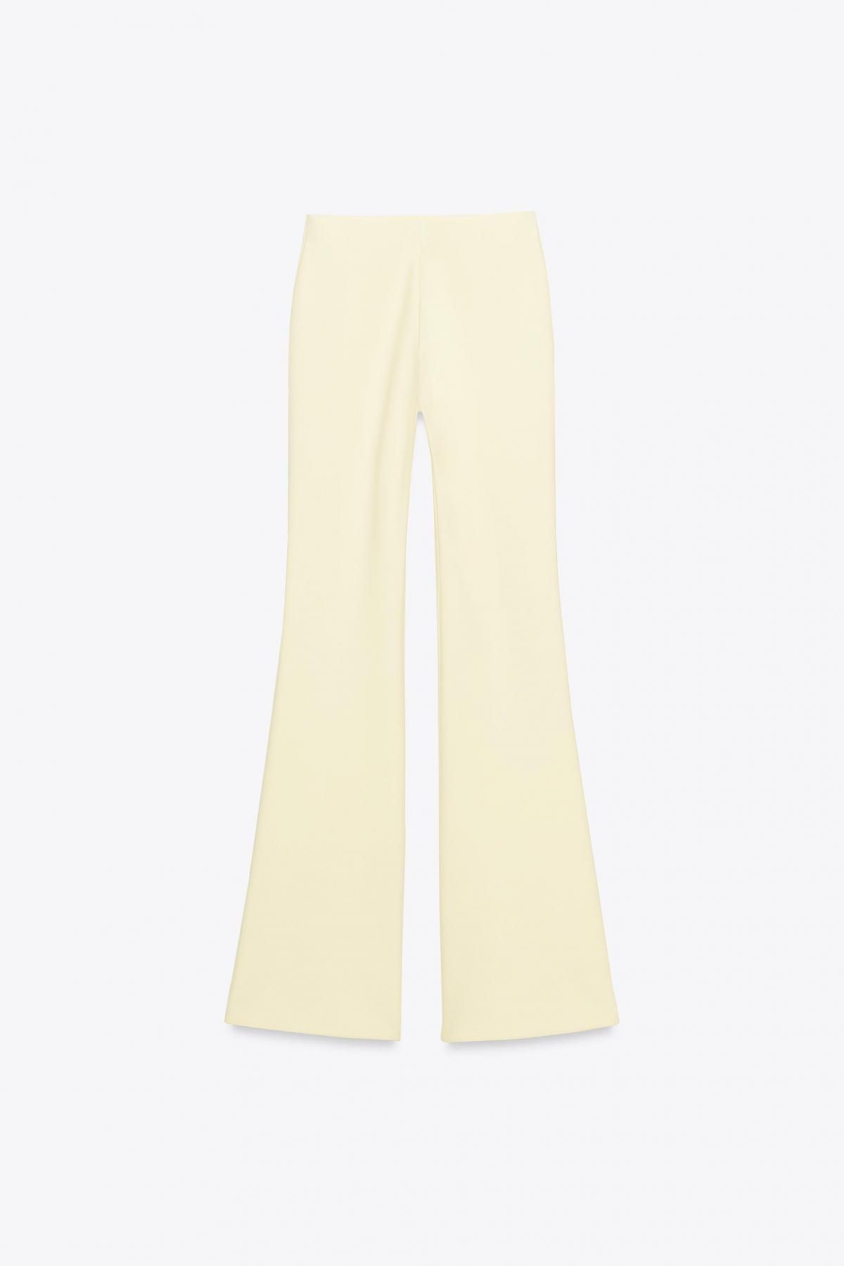 자라 하이웨이스트 크레이프 플레어 팬츠 5063/836 LIGHT YELLOW - 메인 이미지