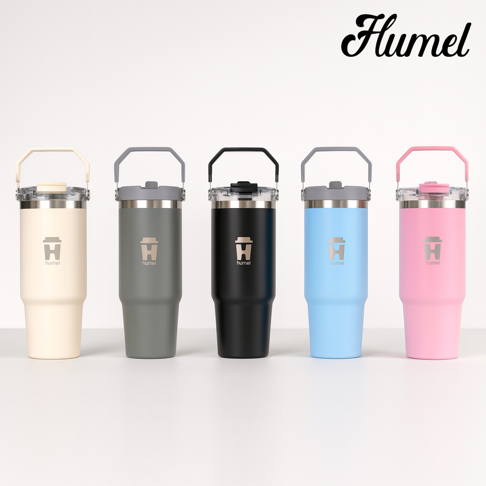 텀블러 휴멜 트래블 휴대용 텀블러 대용량 보온보냉 스테인리스 보틀 887ml, 핑크 - 상세 이미지 5