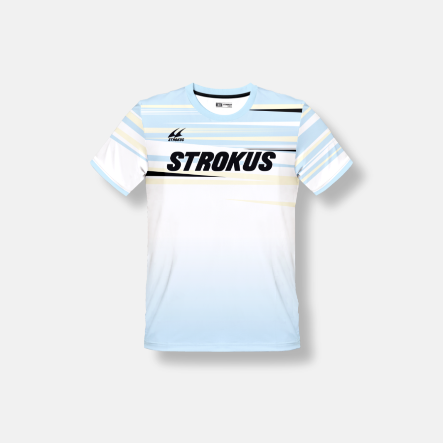 스트로커스 STRT-2511 BL 싱글스판 경기복 게임웨어 반팔티 배드민턴 피클볼 스포츠웨어 - 상품 이미지