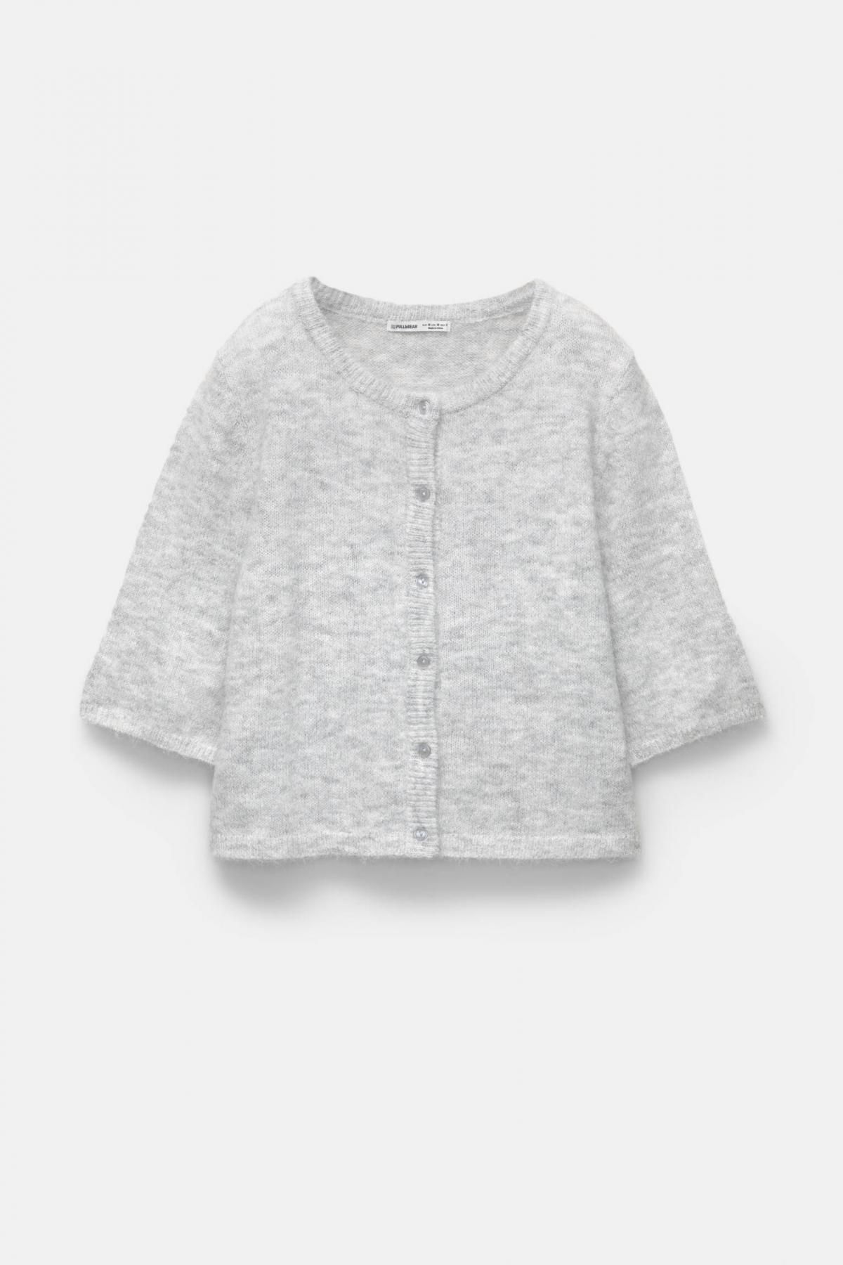 풀앤베어 니트 반소매 가디건 7553/309 GREY MARL