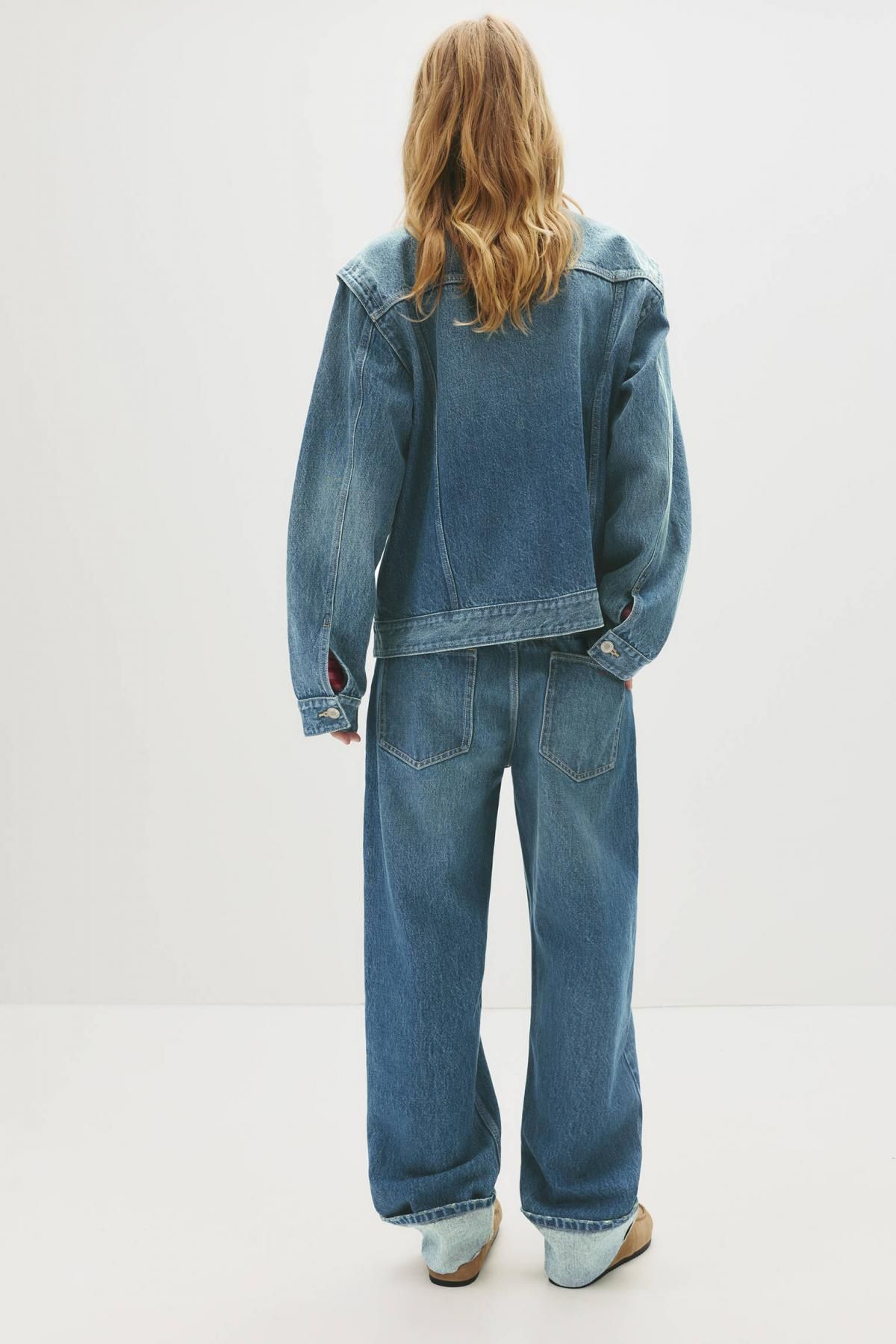 풀앤베어 베이직 데님 트러커 재킷 7700/306 MEDIUM BLUE - 상세 이미지 5