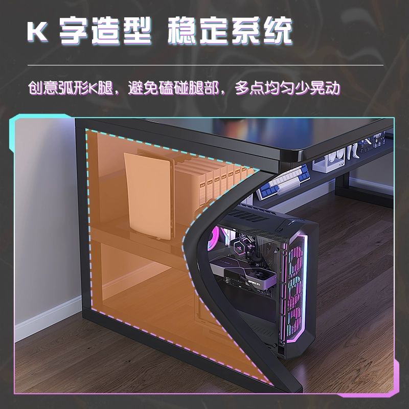 컴퓨터책상 데스크탑 게이밍 테이블 작업대 학생 클래스 C형 기계식 테이블 다리 A - 상세 이미지 2