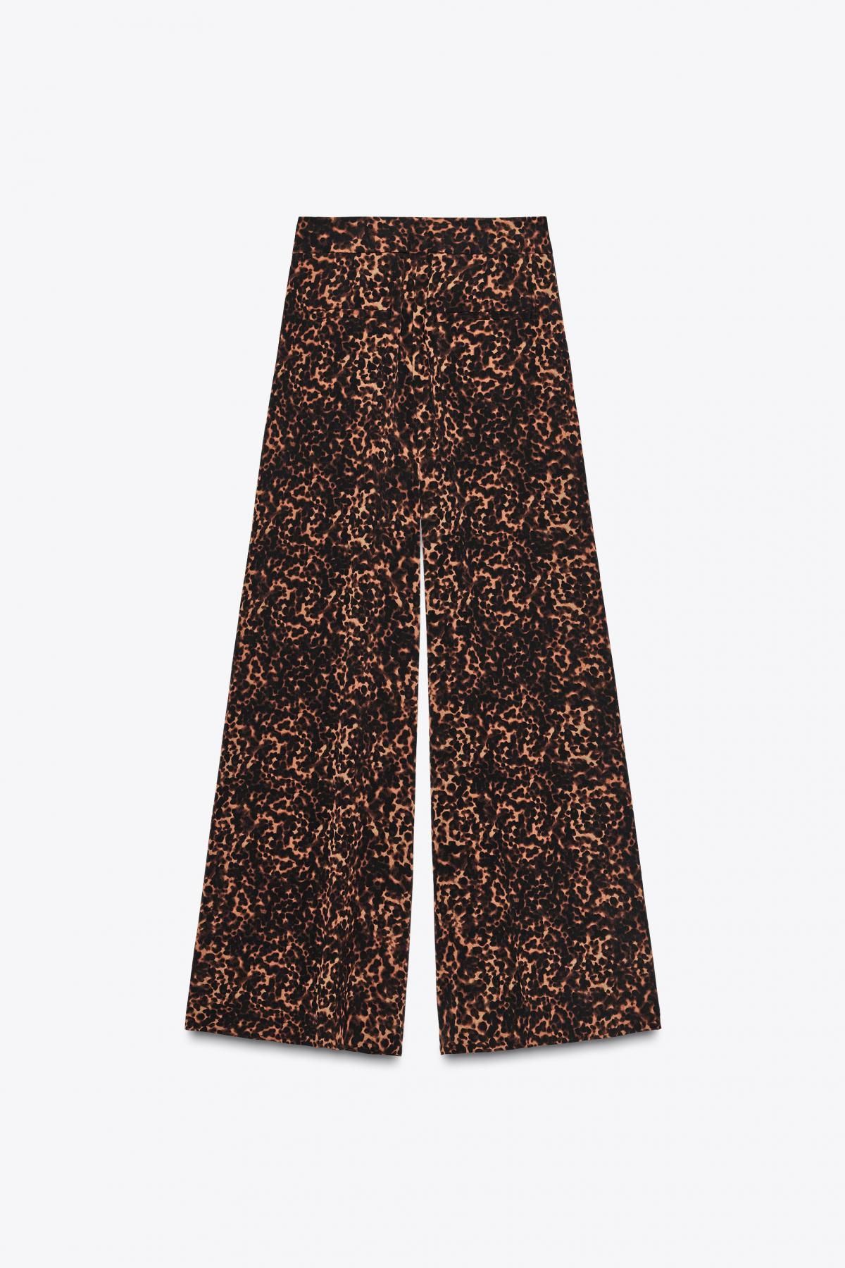 자라 애니멀프린트 와이드 팔라초 팬츠 8743/148 LEOPARD - 상세 이미지 5