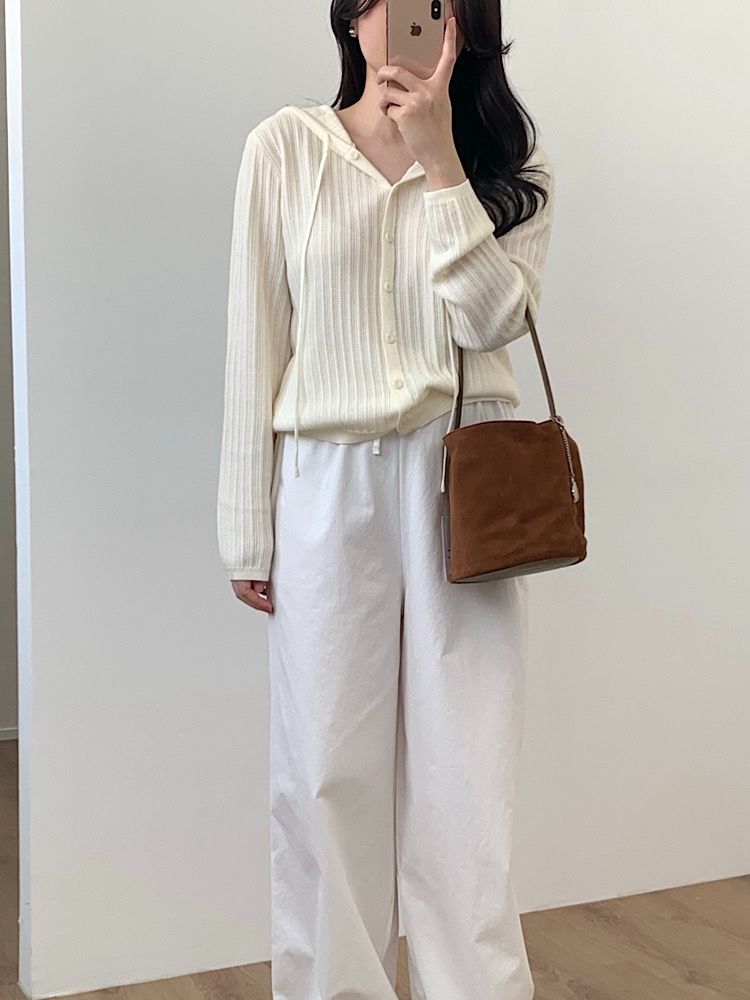 [크림추석전까지발송/그레이당일배송] 후드 가디건 니트 여리핏 간절기