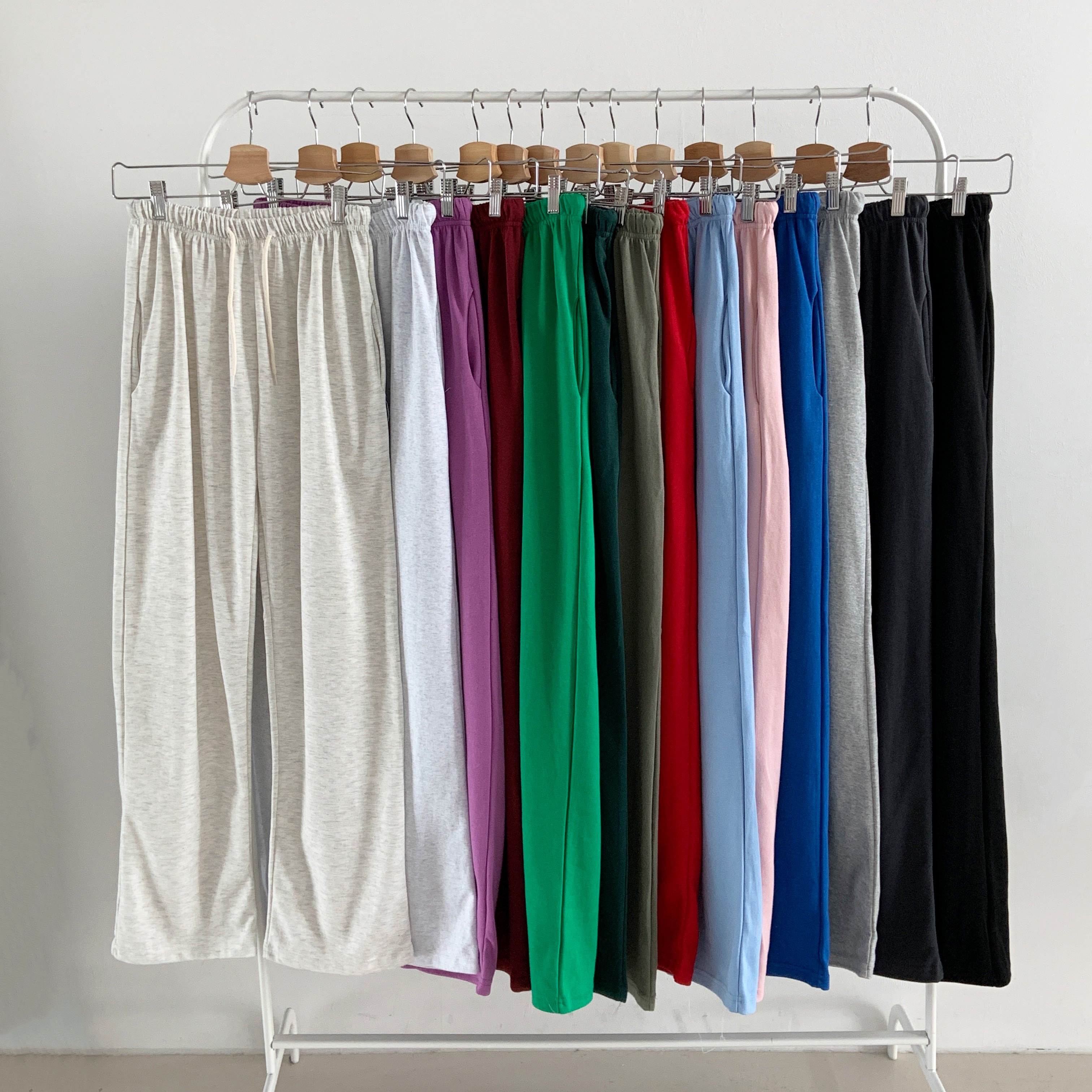 14컬러 롱,숏 와이드 밴딩 트레이닝 팬츠 추리닝 바지 하이웨스트 - 상세 이미지 5