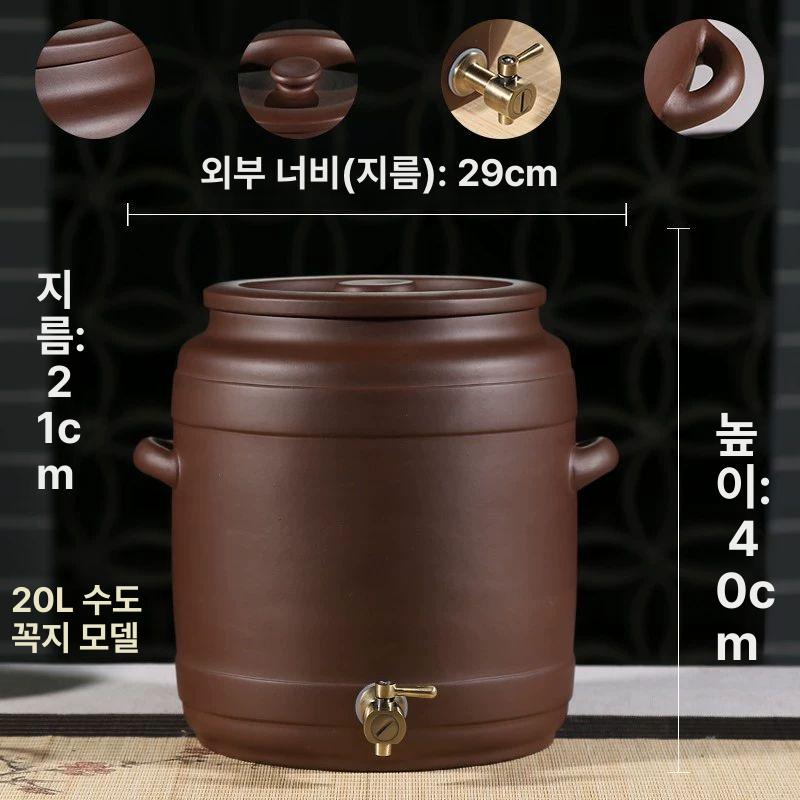 뷔페 워터 디스펜서 물항아리 술통 물독 워터저그 10L 수도꼭지형 - 상세 이미지 4