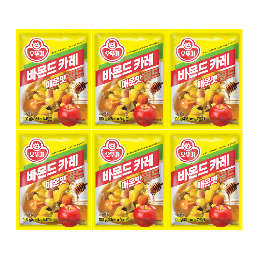 오뚜기 바몬드카레골드 매운맛, 100g, 6개 - 상품 이미지