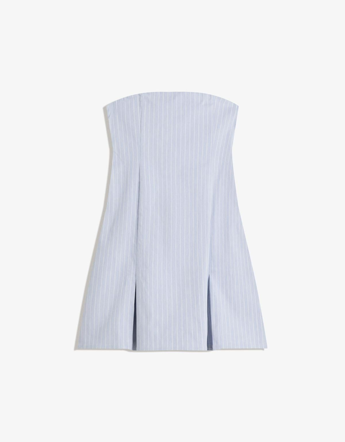 버쉬카 스트라이프 튜브탑 벨트 미니 원피스 5851/710 LIGHT BLUE - 상세 이미지 3