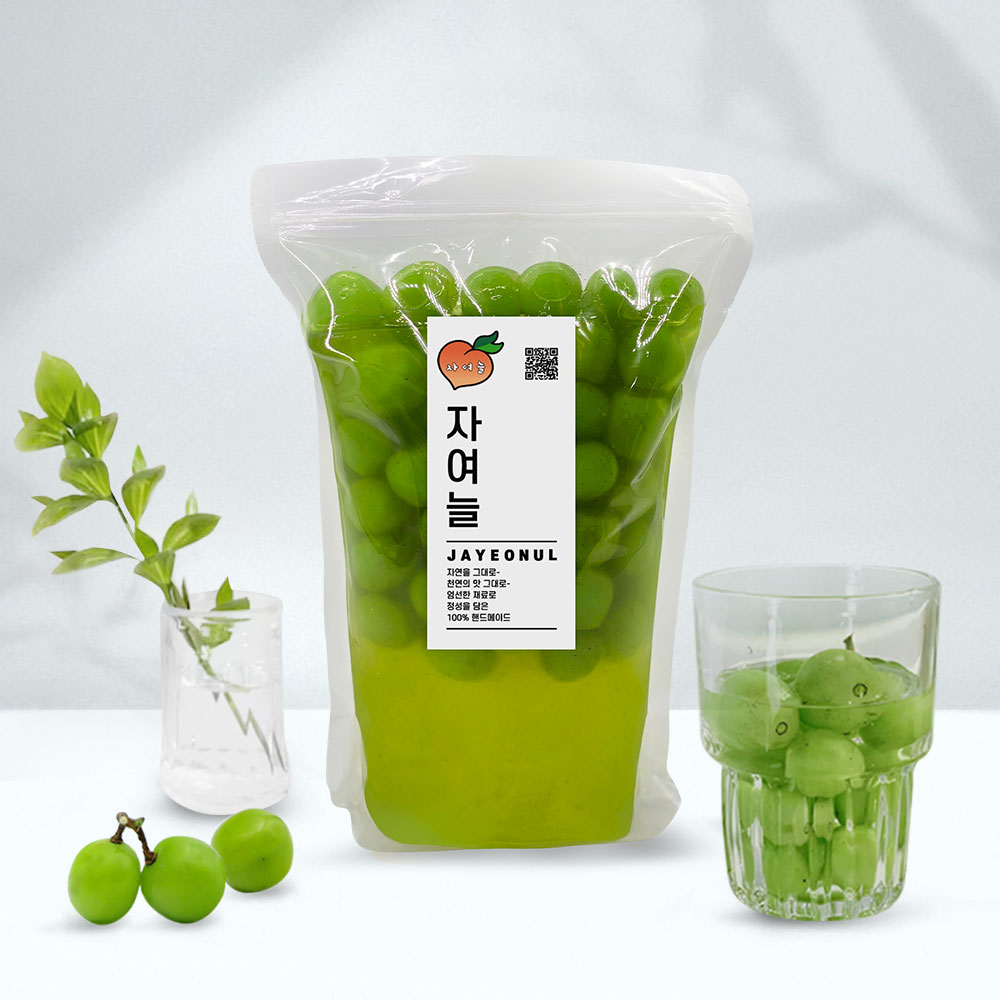 [자여늘] 수제 청포도청 (알갱이) 1kg 수제청 과일청 에이드 차 라떼 카페 납품 자일로스