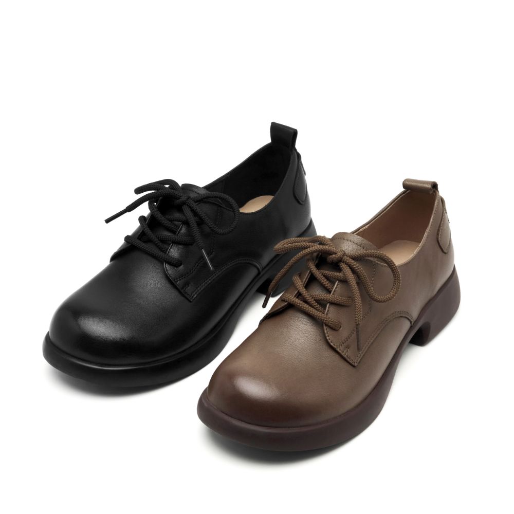 [스퍼] 채플린 소가죽 옥스퍼드 레이스업 로퍼 3cm -VS9007 (2color) - 상세 이미지 5