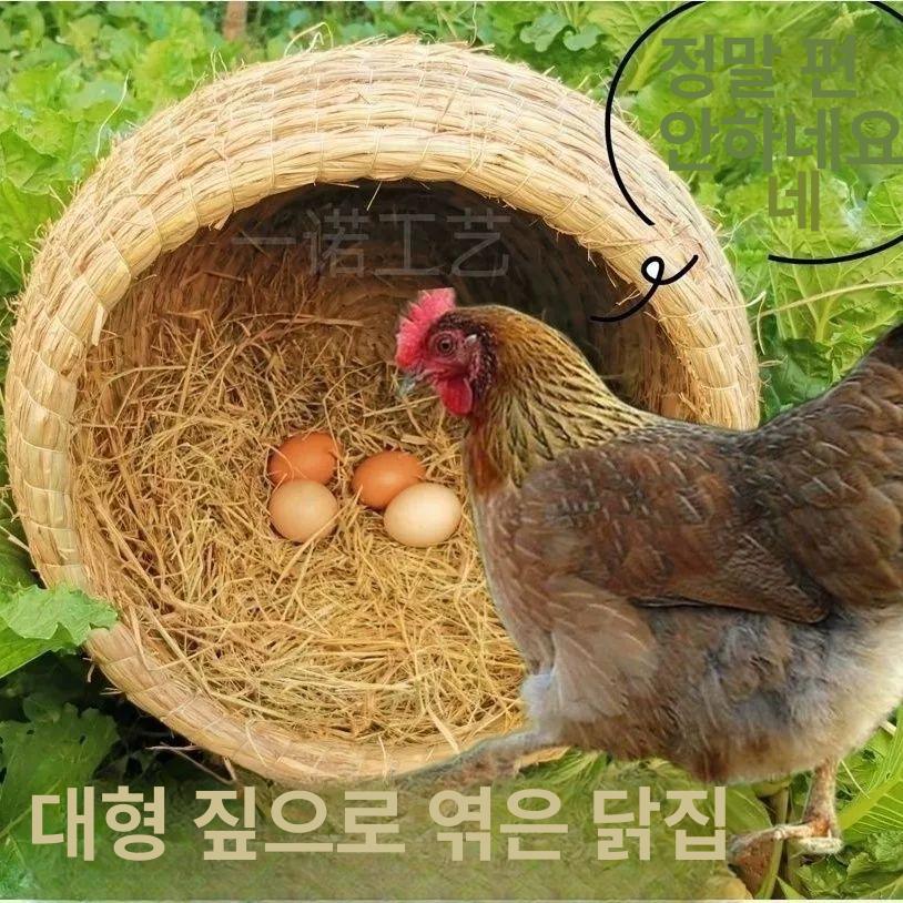 야외양계장 사육장 닭알낳는집 산란통 달걀 대형 알둥지 확대형 1호 건초 35x35 S - 상세 이미지 2