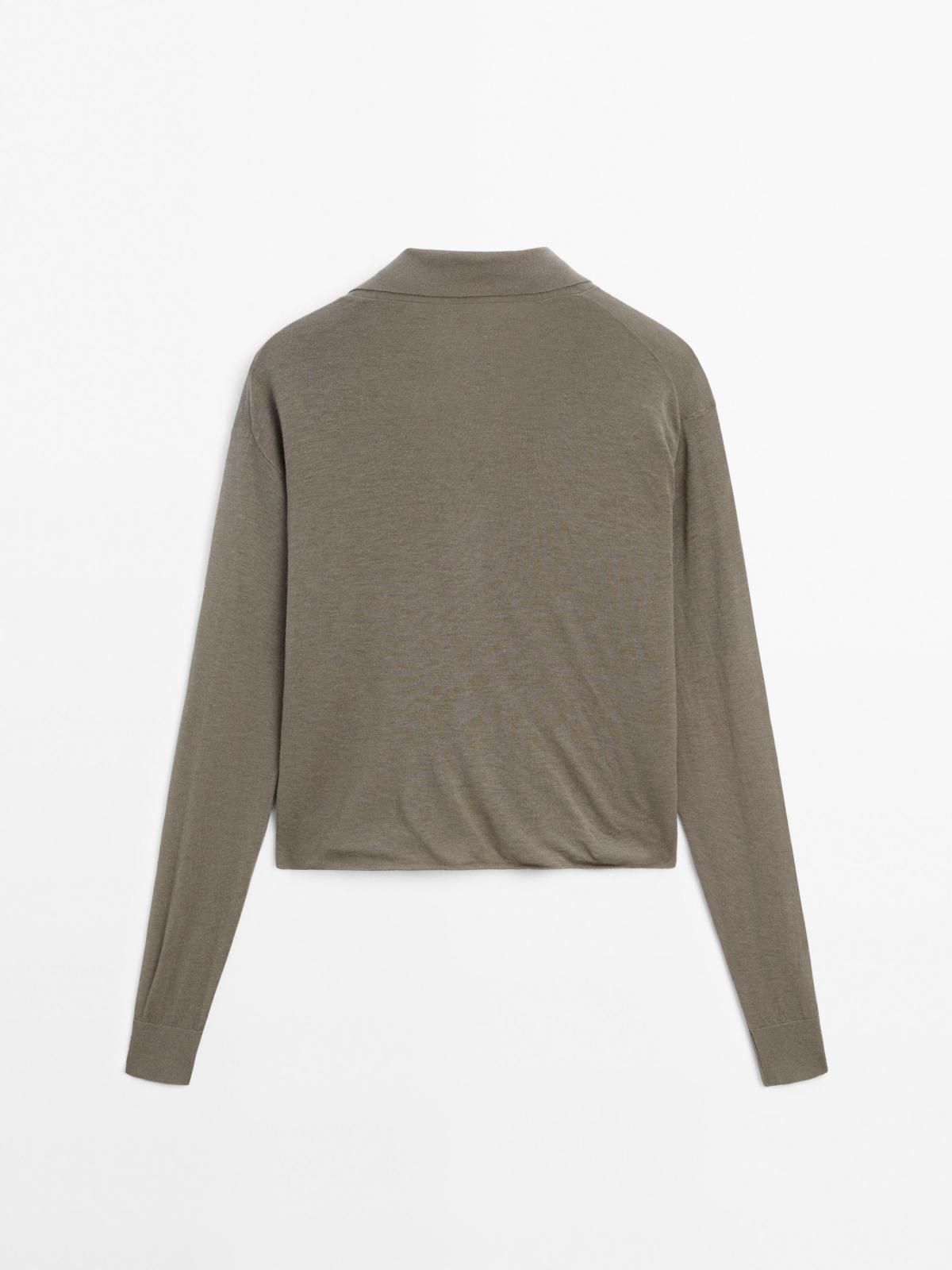 마시모두띠 멀티웨이 100 울 브이넥 니트 가디건 9800/953 GREENISH - 상세 이미지 3
