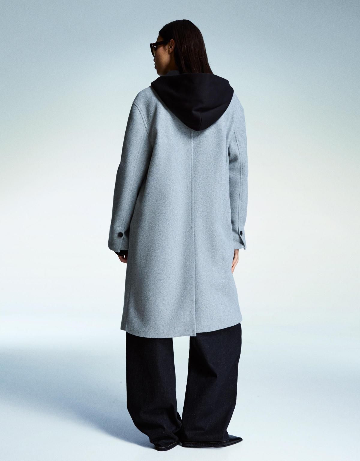 버쉬카 소프트 라이트그레이 롱코트 1688/741 GREY - 상세 이미지 4