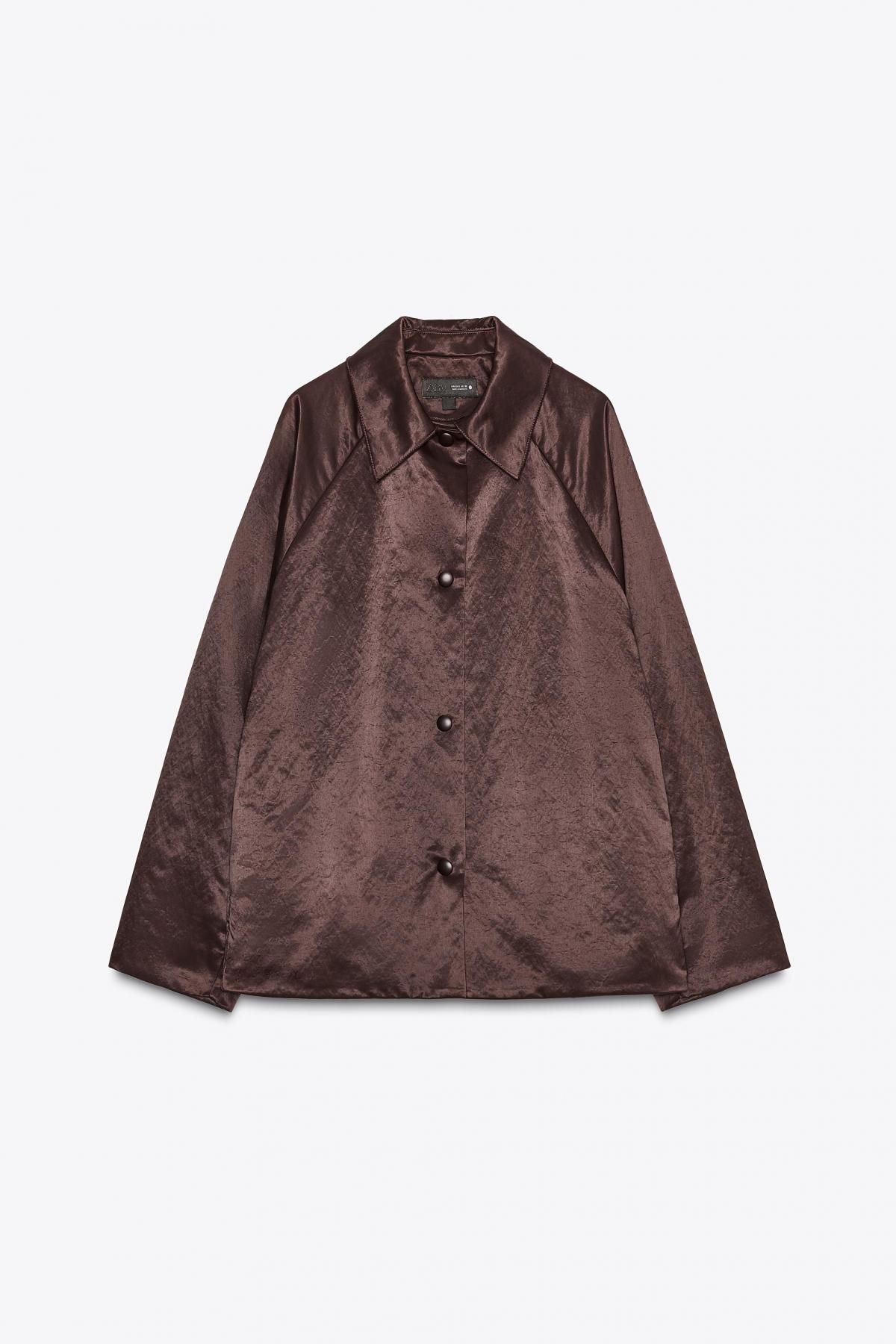 자라 테크니컬 새틴 테일러드 재킷 8184/025 BURGUNDY - 메인 이미지