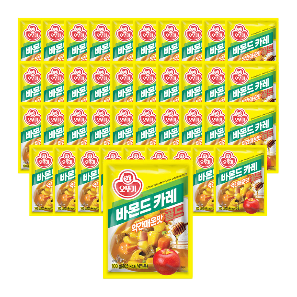 오뚜기 바몬드카레골드 약간매운맛, 100g, 40개 - 상품 이미지