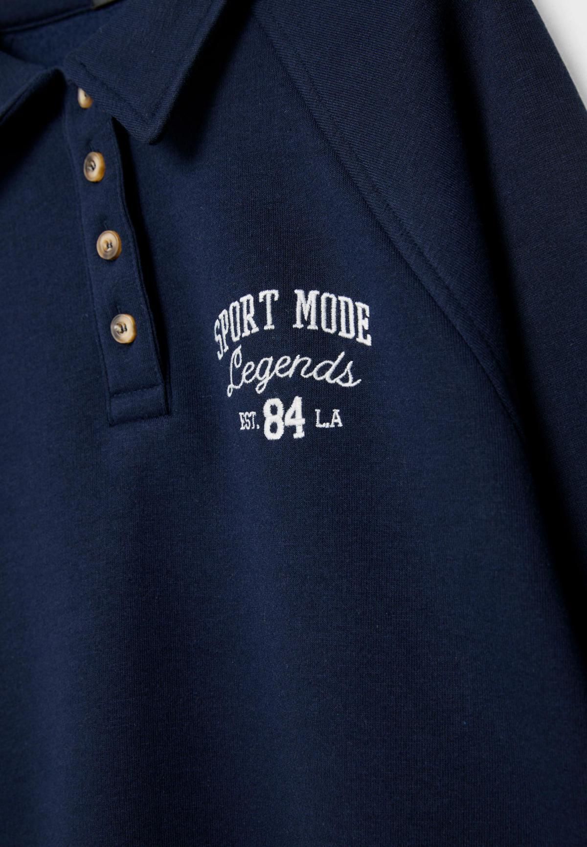 스트라디바리우스 테크니컬 폴로 버튼 맨투맨 6638/878 NAVY BLUE - 상세 이미지 2