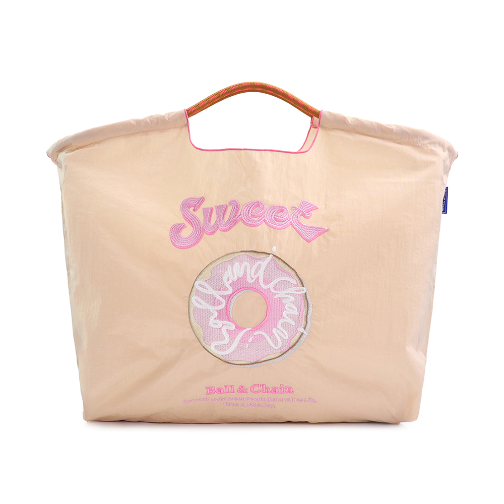 볼앤체인 베이지 스윗 라지 에코백 30110503 Sweet - 메인 이미지
