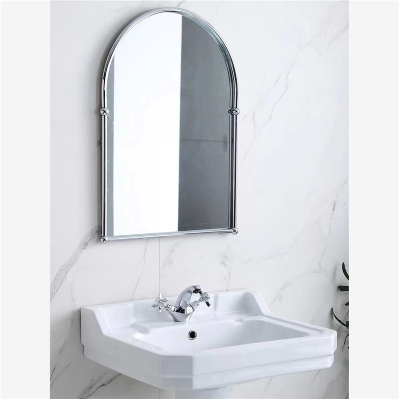 레트로 스테인레스 거울 욕실 아치형 인테리어거울 실버 60x80 아치거울 49x67 이미지와 같이 표준