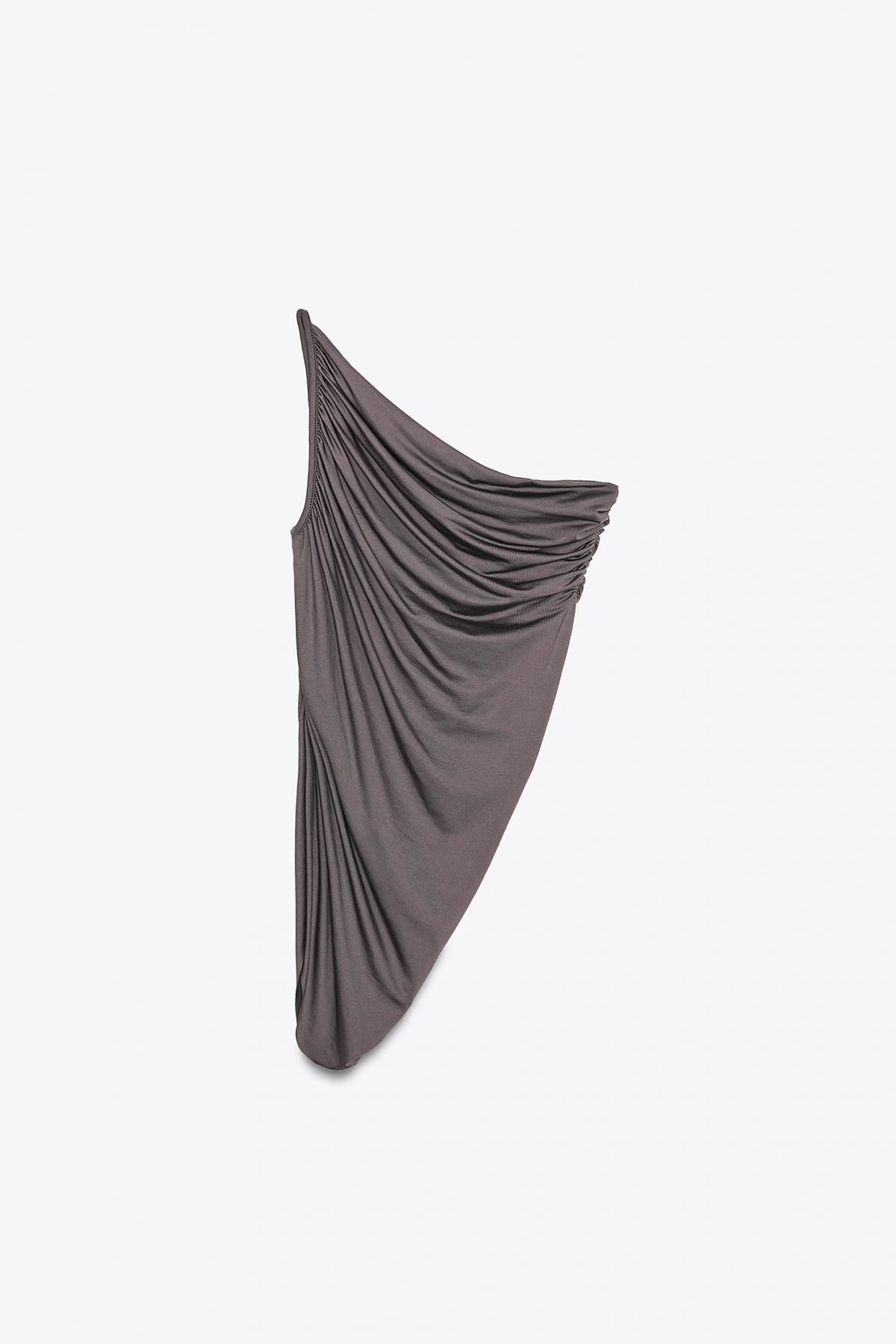 자라 테크니컬 드레이프 비대칭 바디수트 1026/172 TAUPE GREY - 메인 이미지