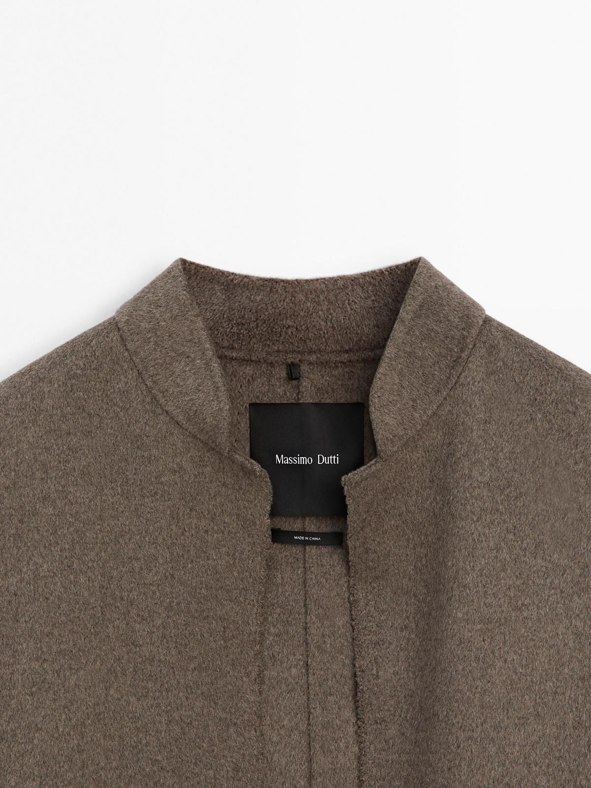 마시모두띠 울블렌드 오버핏 오픈 롱 코트 6440/990 BROWN 이미지 8