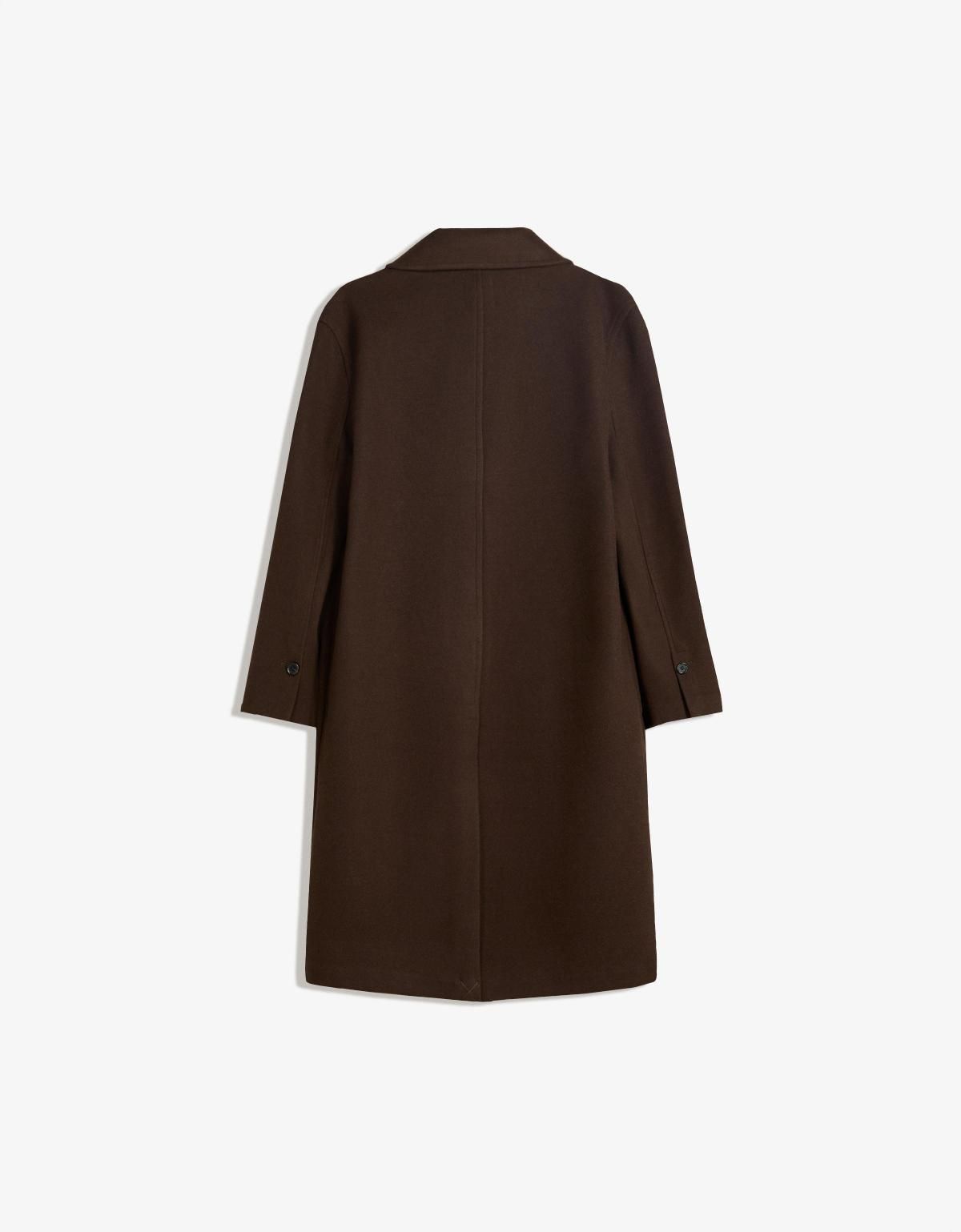 버쉬카 브라운 미니멀 소프트 롱 코트 1688/741 BROWN - 상세 이미지 2
