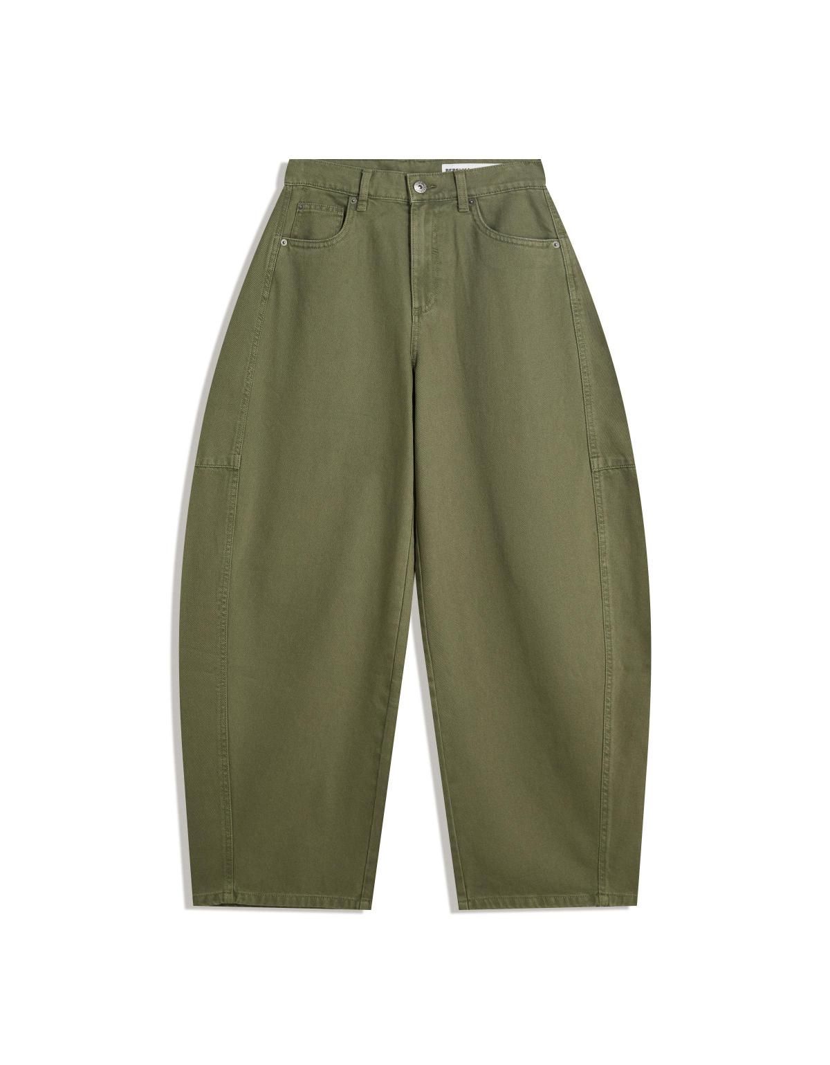 버쉬카 카키 배럴 와이드 팬츠 5092/335 KHAKI - 상세 이미지 2