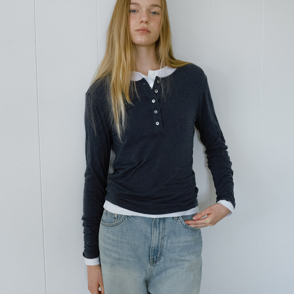 [블루브릭] Button t-shirt (3colors) - 상세 이미지 3