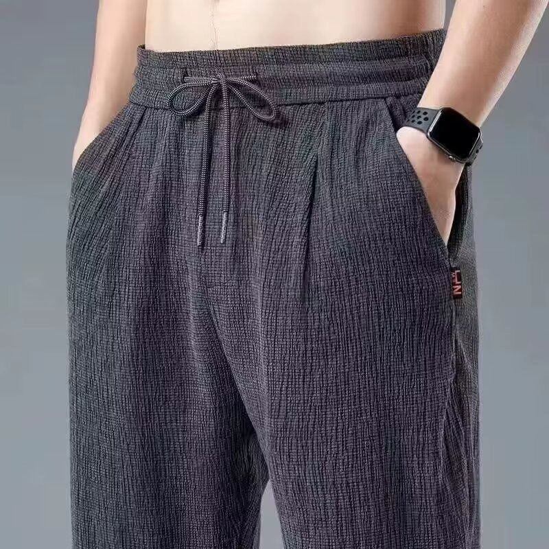 남자하렘팬츠 빅사이즈 루즈핏 바지 팬츠 밴딩 남자 K03 직선바지 그레이 M 추천 40.0-50.0kg - 상세 이미지 2