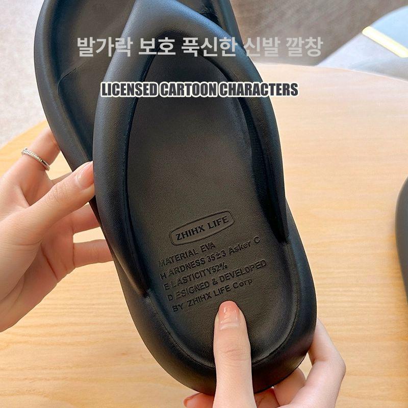 쪼리양말 반양말 조리 쪼리 신발 슬리퍼 샌들 블랙 발바닥 느낌 36-37 표준 사이즈 - 상세 이미지 5